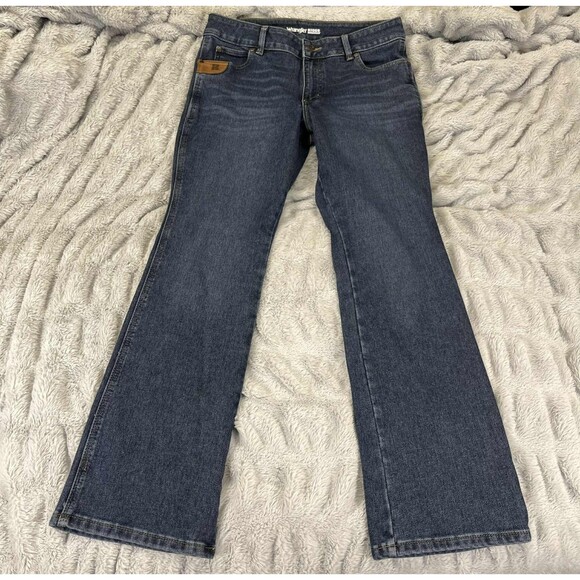 Wrangler Riggs Jeans Mens 33x30 Straight Leg Workwear Dark Wash Denim Ranch Farm - Picture 1 of 10